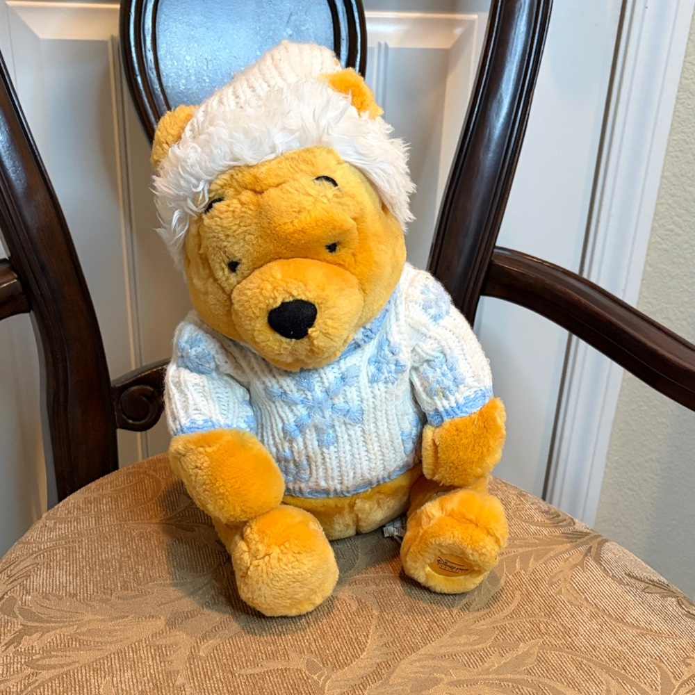 Disney Winnie the Pooh Plush in Blue Sweater exclusive